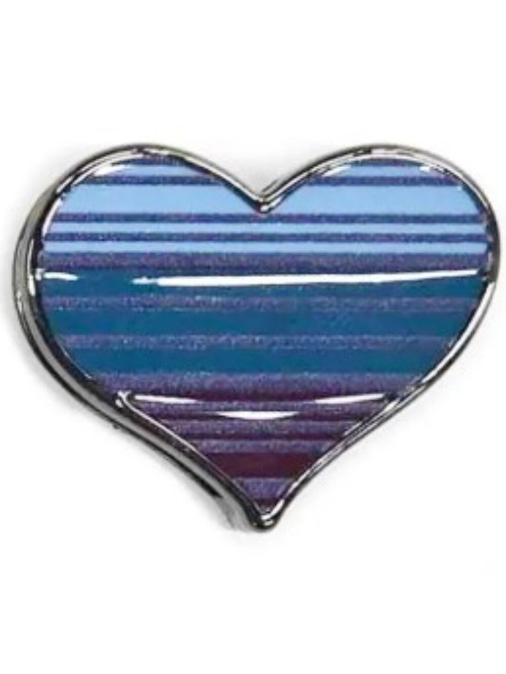Lug Novelty Bag Charm Love Stripe Heart Blue